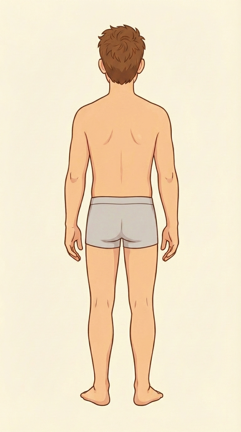 Body — Back View vocabulary reference